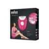 Braun Silk-épil 3 3-410 جهاز ازالة الشعر سيلك ابيل 3، موديل 3-410 من براون، جهاز سلكي لازالة الشعر بلون بينك مع 3 ملحقات اضافية