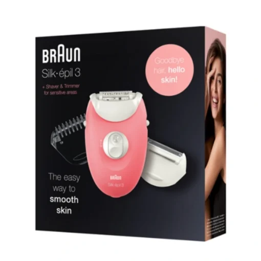 Braun Silk-épil SE3-440 براون سيلك-إيبيلي 3 نيو SE 3-440 مجموعة للإزالة الأولى للشعر 3 في 1 جهاز إبيليتور