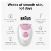 Braun Epilator Silk-epil 3 3-270 آلة سيلكيبيل 3-3270 لإزالة الشعر للنساء من براون، إزالة كهربائية للشعر، مع رأس حلاقة ورأس تحديد ورأس تدليك