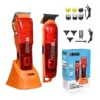 WMARK NG-604KIT ماكينة حلاقة بمحرك مغناطيسي بسرعة 7000 دورة في الدقيقة و6500 دورة في الدقيقة، كابل شحن USB، محول، قاعدة شحن، 9 مشط توجيه، ذراع تدرج، قاطع T، قاطع بفجوة 0.1 مم، زمن تشغيل 240 دقيقة و180 دقيقة.