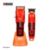 WMARK NG-604KIT ماكينة حلاقة بمحرك مغناطيسي بسرعة 7000 دورة في الدقيقة و6500 دورة في الدقيقة، كابل شحن USB، محول، قاعدة شحن، 9 مشط توجيه، ذراع تدرج، قاطع T، قاطع بفجوة 0.1 مم، زمن تشغيل 240 دقيقة و180 دقيقة.