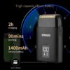 WMARK NG-983 ماكينة حلاقة كهربائية محترفة عالية السرعة 8100RPM لمصففي الشعر للرجال معدني بالكامل بشفرات ثلاثية ماكينة حلاقة قابلة للشحن